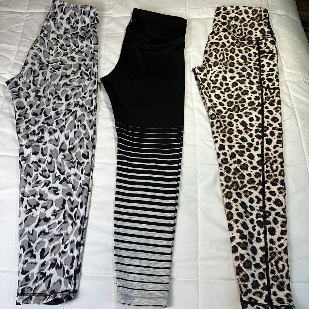 Leggings Lot 3 Women's Medium Mix Brands Yoga Pants Training Running Sportswear